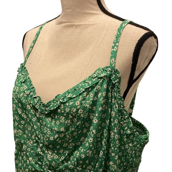 Women’s plus size cami 2X LUSH Floral Print Ruched boho cottage romantic fairy - Picture 5 of 11